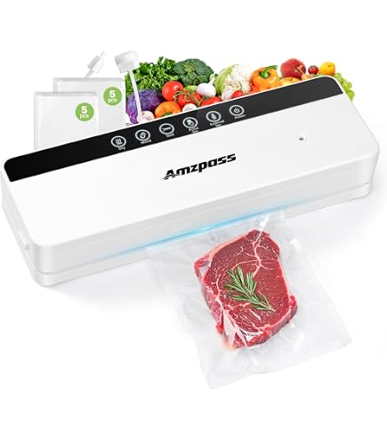 Amazon.com: Amzpass Vacuum Sealer for Food, 6-in-1 Food Vacuum
